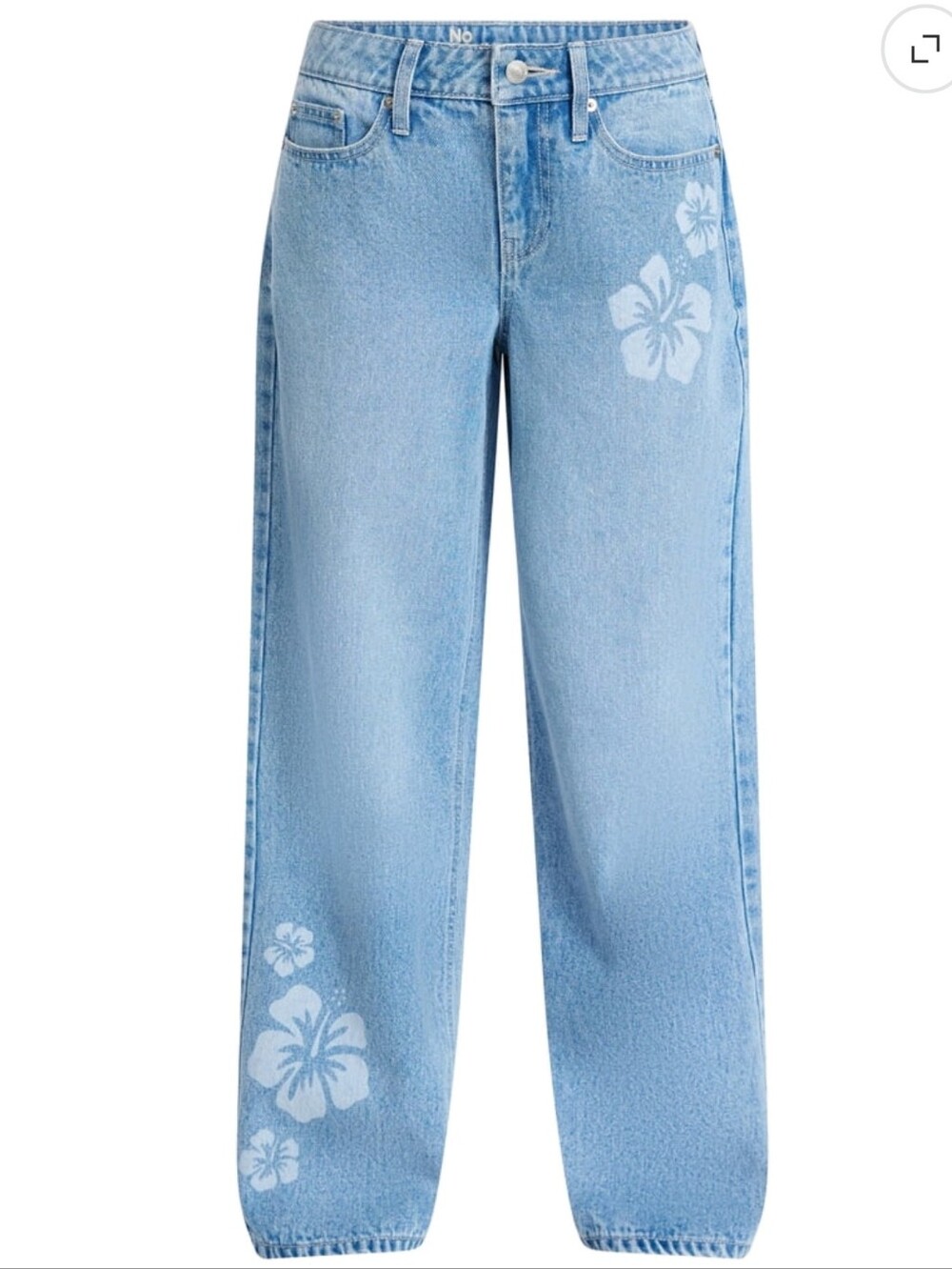 No Boundaries Women's Low Rise Baggy Wide Leg Jeans - Picture 5 of 7